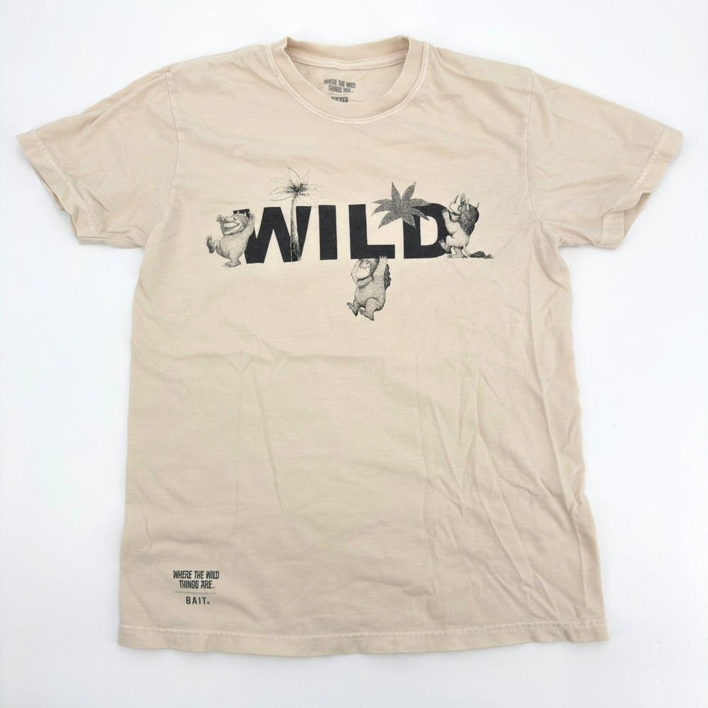 BAIT Where The Wild Things Are Graphic T-Shirt Womens Small Sand Wild Rumpus Tee